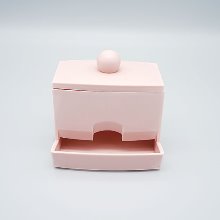 플라스틱 사각 이쑤시개 통 (핑크)