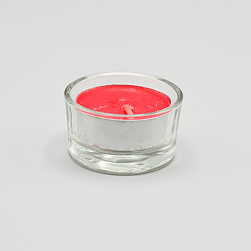 유리촛잔 소 + 초(컬러랜덤) 5세트